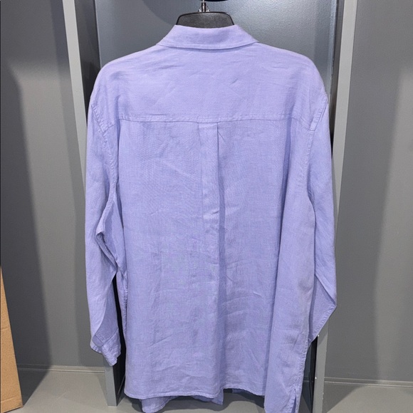 Coldwater Creek Periwinkle blue Linen Big Shirt Sz 2X - Picture 5 of 6